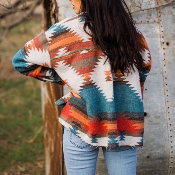 New Western Aztec Native Jacket - Picture 4 of 6